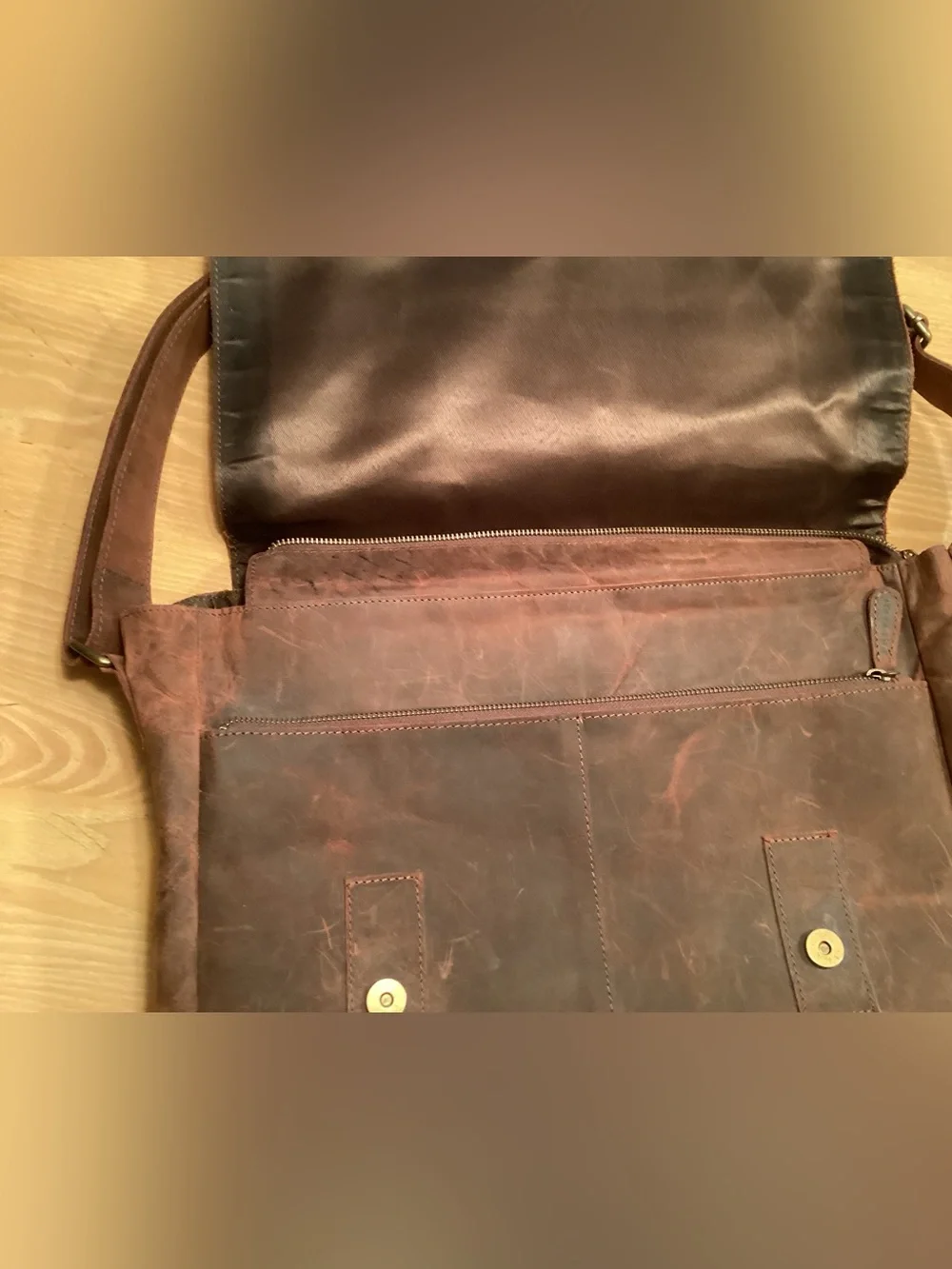 Leather messenger Bag for men